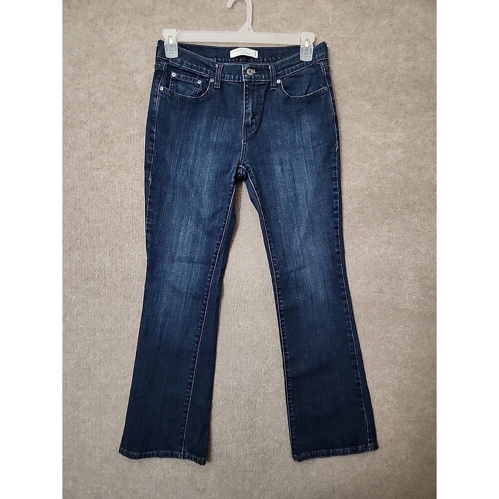 Levis 515 Bootcut Jeans Womens 8 Blue Medium Wash Studded
